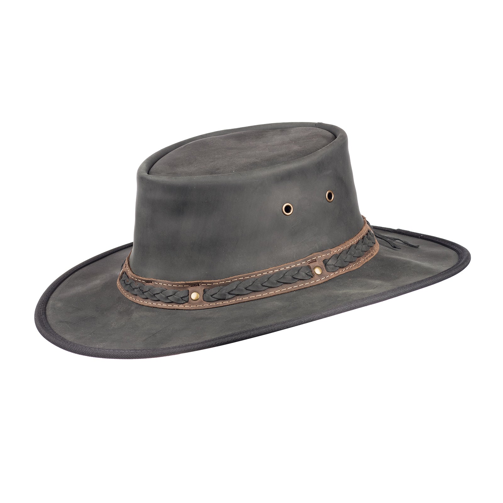 barmah squashy bronco hoed – robuuste vintage leren hoed voor buitenactiviteiten