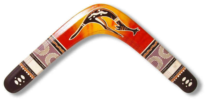 hotsports boemerang falconet ori 37 cm – houten boemerang met aboriginal design