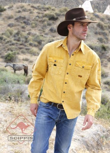 scippis cowra shirt – canvas overhemd