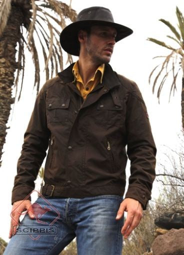 scippis jas kempsey – biker-stijl jas van dri-tec™ oilskin