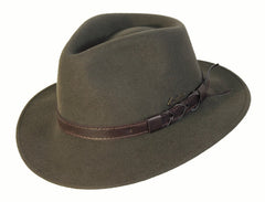 scippis hoed norton – fedora-stijl hoed van wol en leer