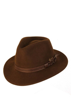 scippis hoed norton – fedora-stijl hoed van wol en leer