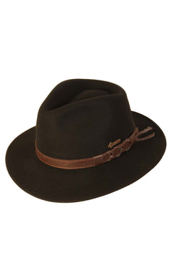 scippis hoed norton – fedora-stijl hoed van wol en leer