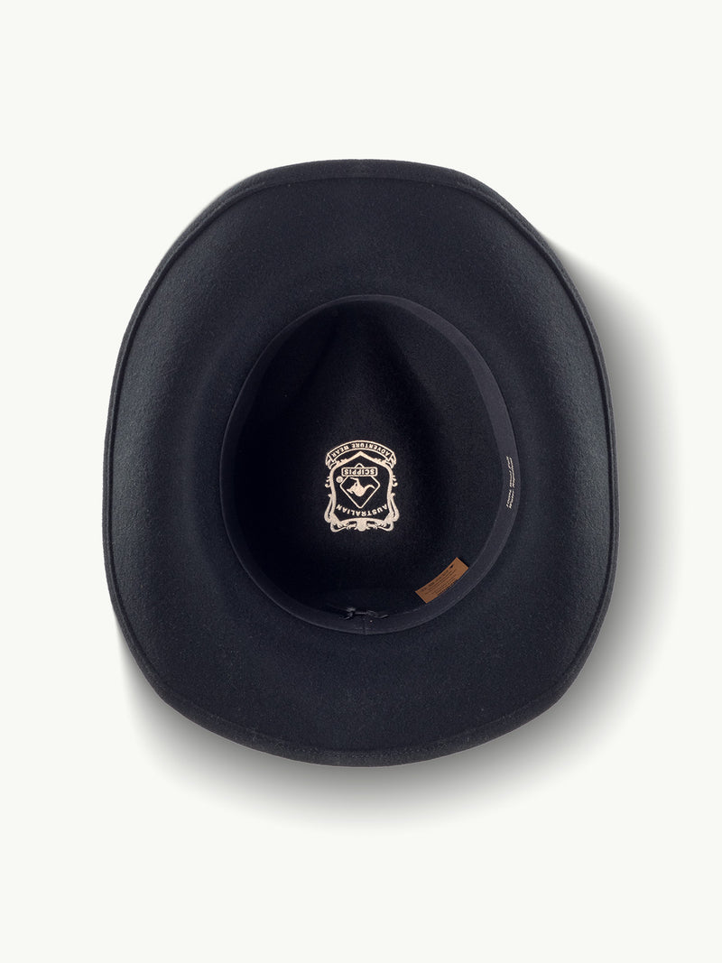 scippis smokey hoed – waterafstotende westernhoed van 100% wolvilt met leren hoedenband