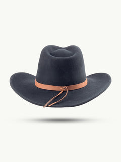 scippis western bandit – 100% wollen hoed met leren band