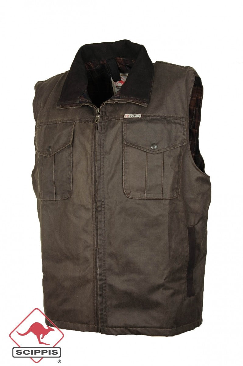 scippis davenport vest – outdoor bodywarmer met fleecevoering