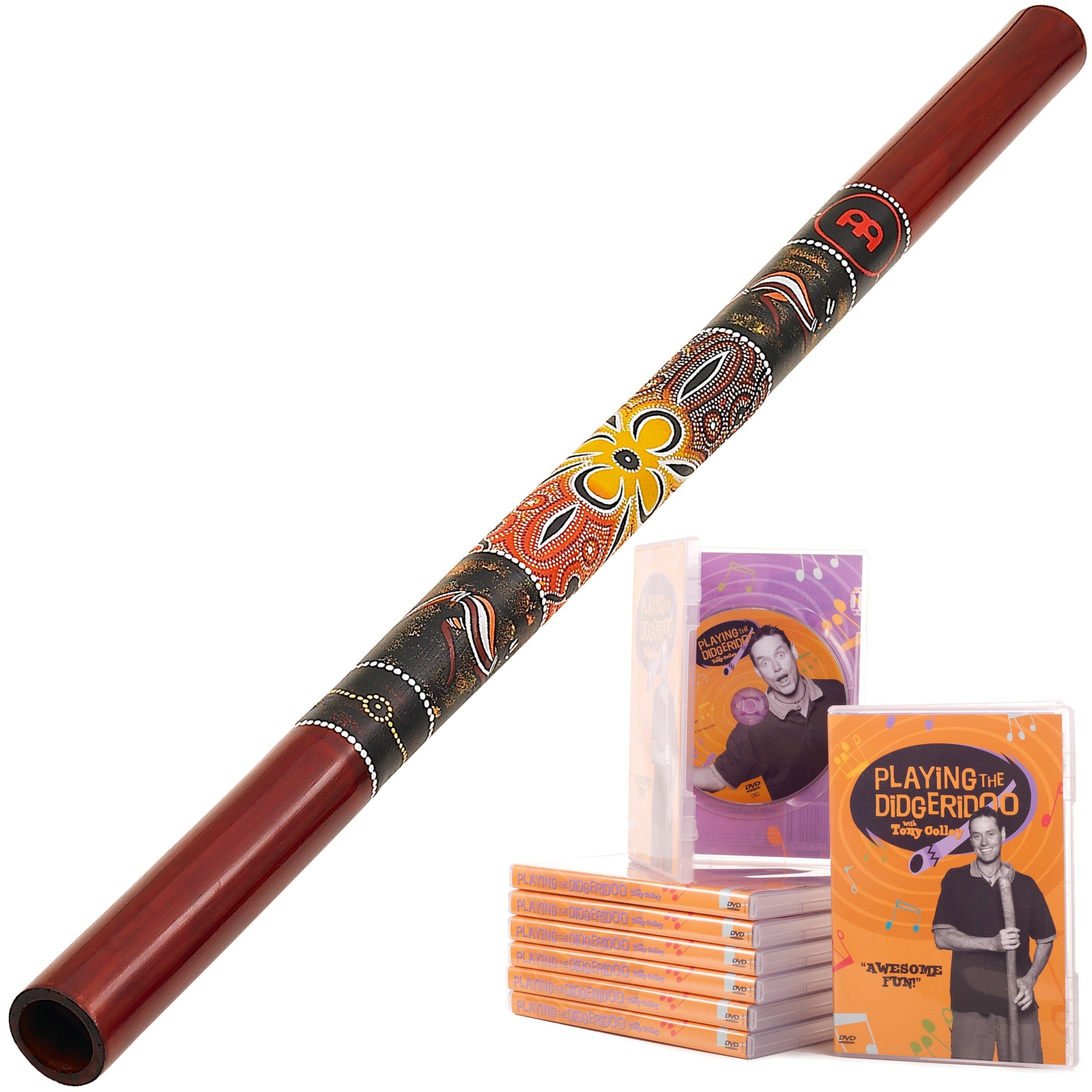 meinl starterspakket (rood)– bamboe didgeridoo inclusief les-dvd
