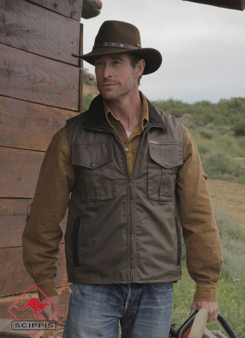 scippis davenport vest – outdoor bodywarmer met fleecevoering