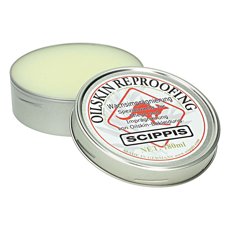 scippis oilskin-wax 180ml – bescherming voor waxjassen en -hoeden