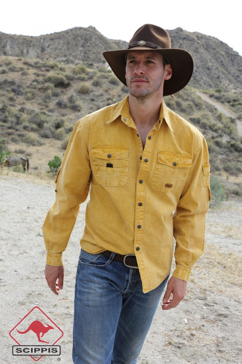 scippis cowra shirt – canvas overhemd