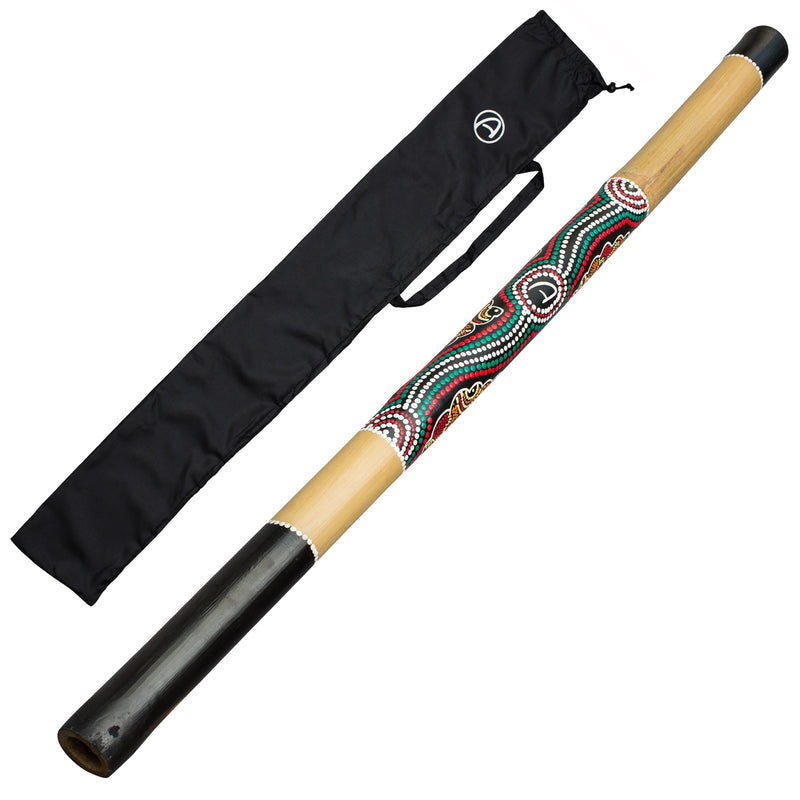 didgeridoo 120cm voor starters – handbeschilderd - draagtas