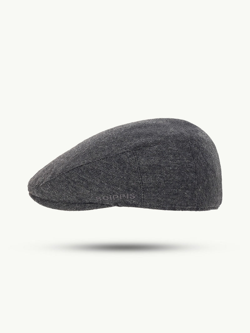 scippis cap – galway – tijdloze flatcap van wol-polyester mix – stretchband voor perfecte pasvorm