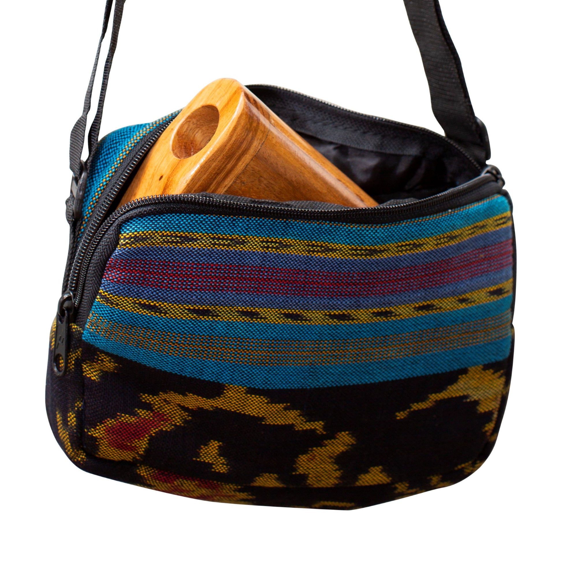 reis-didgeridoo 21cm – compact model met krachtig geluid inclusief ikat tas