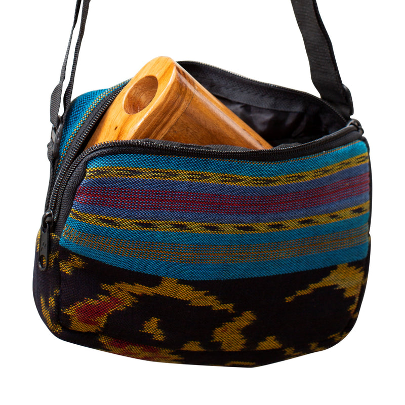 reis-didgeridoo 21cm – compact model met krachtig geluid inclusief ikat tas