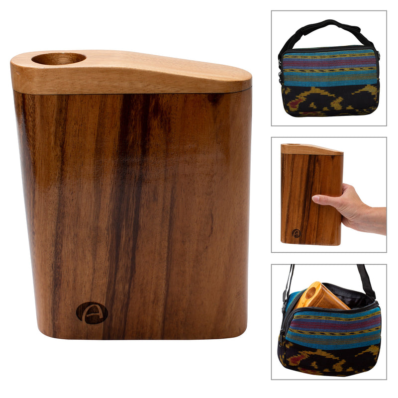 reis-didgeridoo 21cm – compact model met krachtig geluid inclusief ikat tas