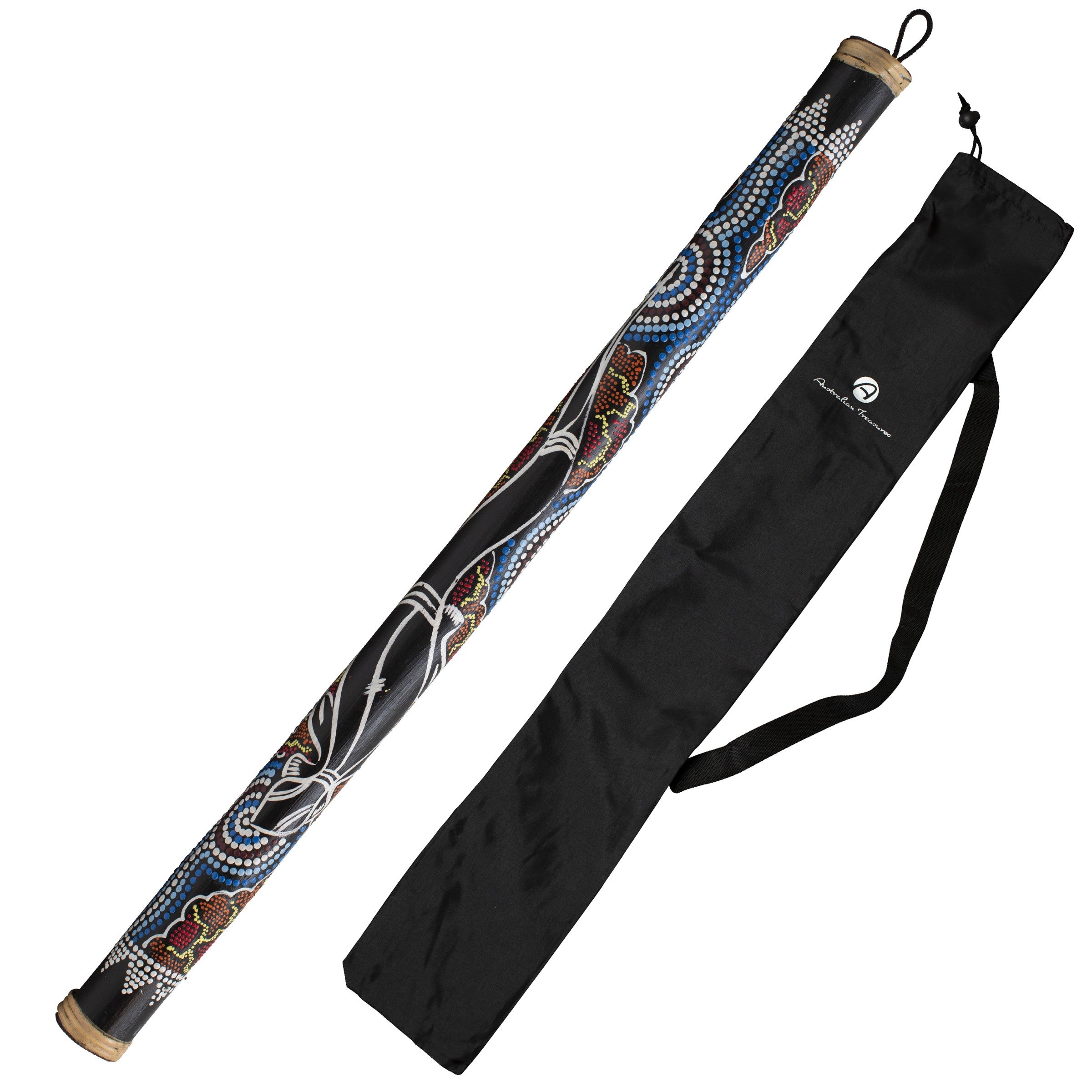 rainstick 100cm – handbeschilderd klankinstrument met tas
