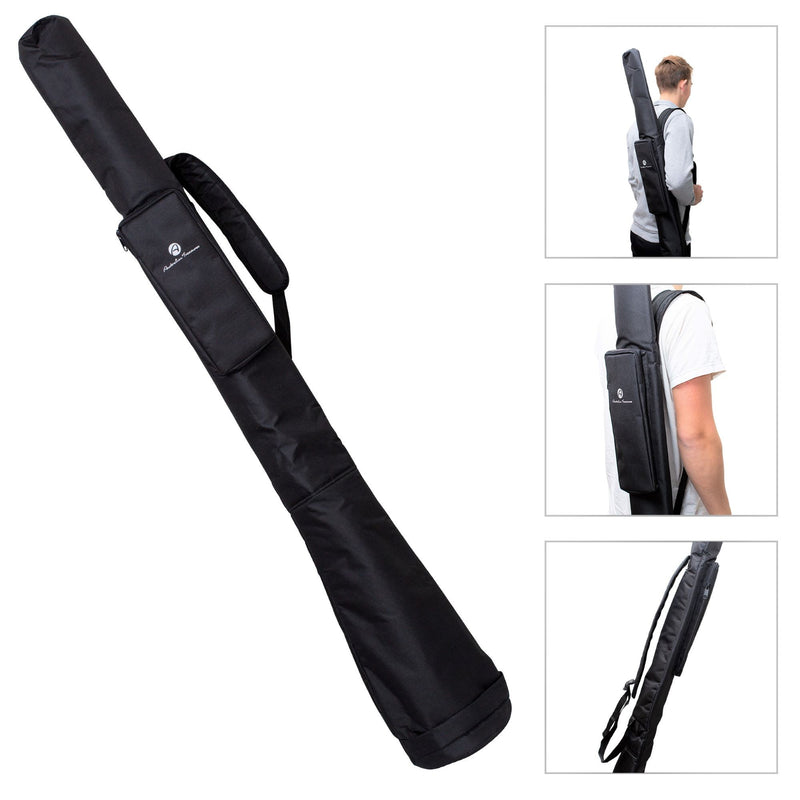 didgeridootas 160cm - gevoerde nylon didgeridoobag - bell ø 17cm - opbergvak