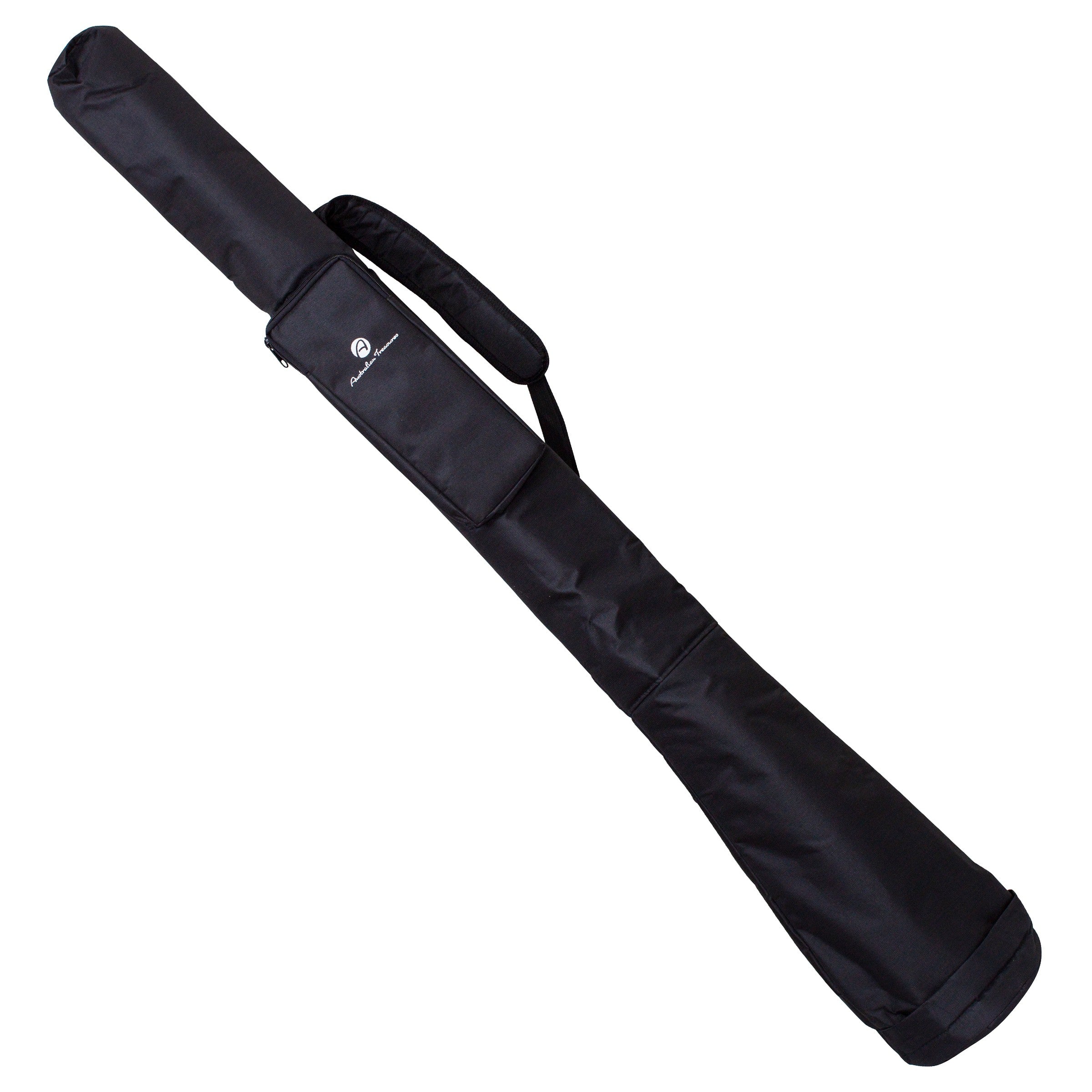 didgeridootas 180cm - gevoerde nylon didgeridoobag - zwart - bell ø 19cm  - opbergvak