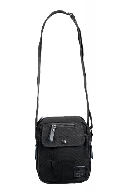 scippis port arthur tas – robuuste canvas schoudertas met lederen accenten