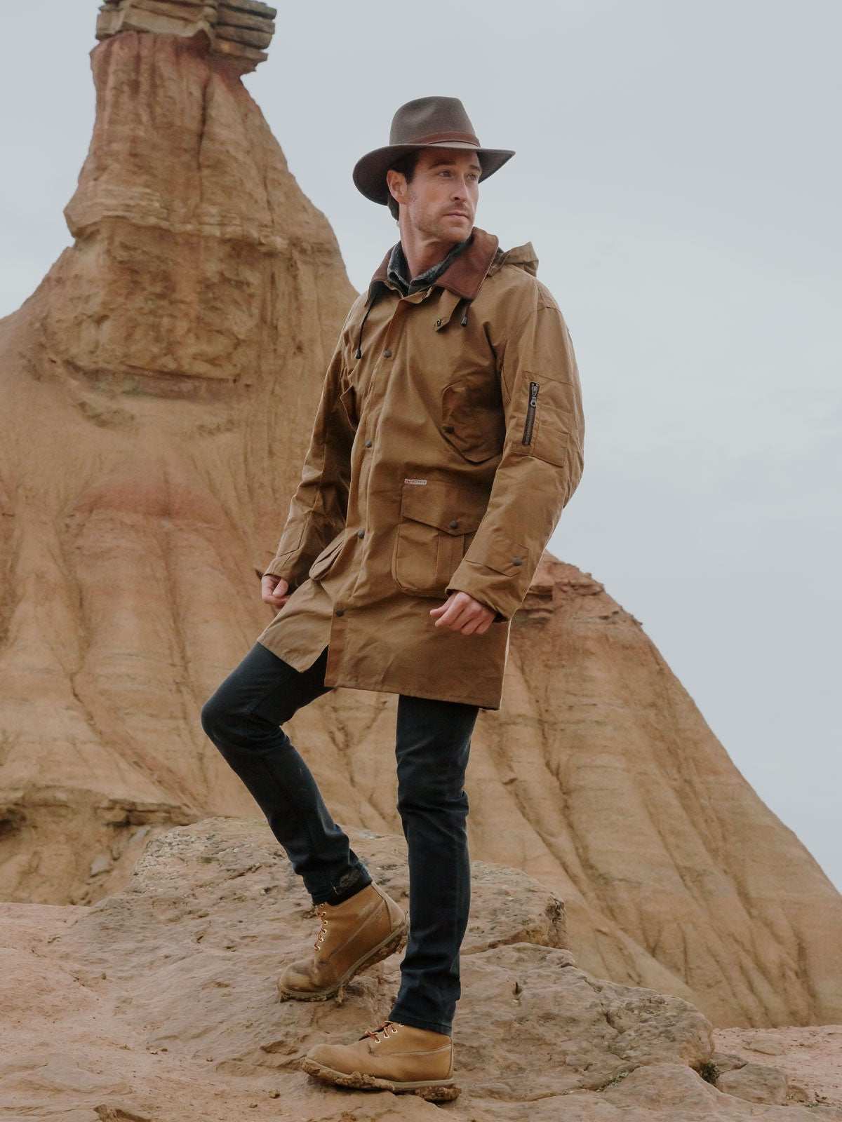 scippis jas cossack oilskin – wind- & waterdichte outdoorjas met afneembare capuchon