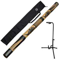 australian treasures bamboe didgeridoo inclusief bijpassende didgeridoostandaard