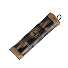 at ''dreamtime'' pakket: houten didgeridoo 130cm - draagtas - houten boemerang 40cm - rainstick/ shaker 20cm
