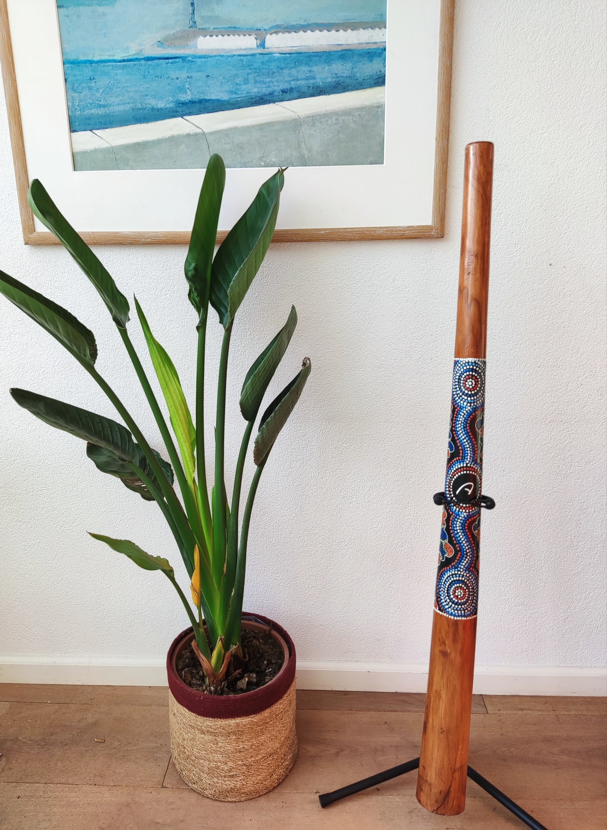 houten didgeridoo handbeschilderd inclusief onlinecursus didgeridoo & circulaire ademhaling