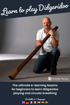 didgeridoo mahonie pro-series 147cm inclusief ikat bag, online cursus, bijenwas, beschermcover mondstuk, didgeridoostand