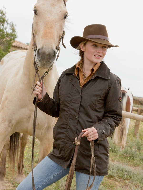 scippis damesjas avalon – getailleerde oilskin jas met zijslit