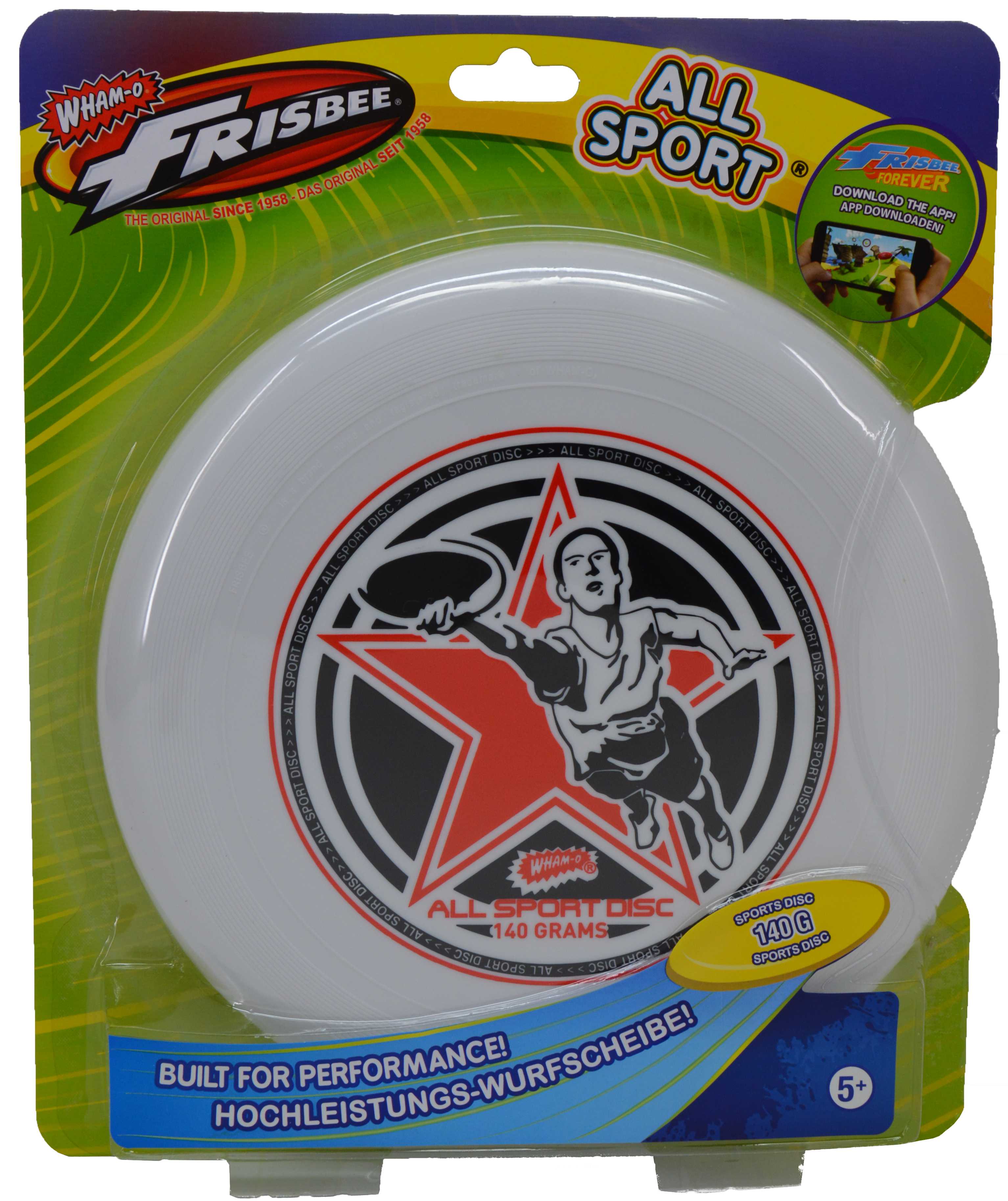 frisbee 140 gram. vanaf 6 jaar. all sport wham-o. de enige echte!