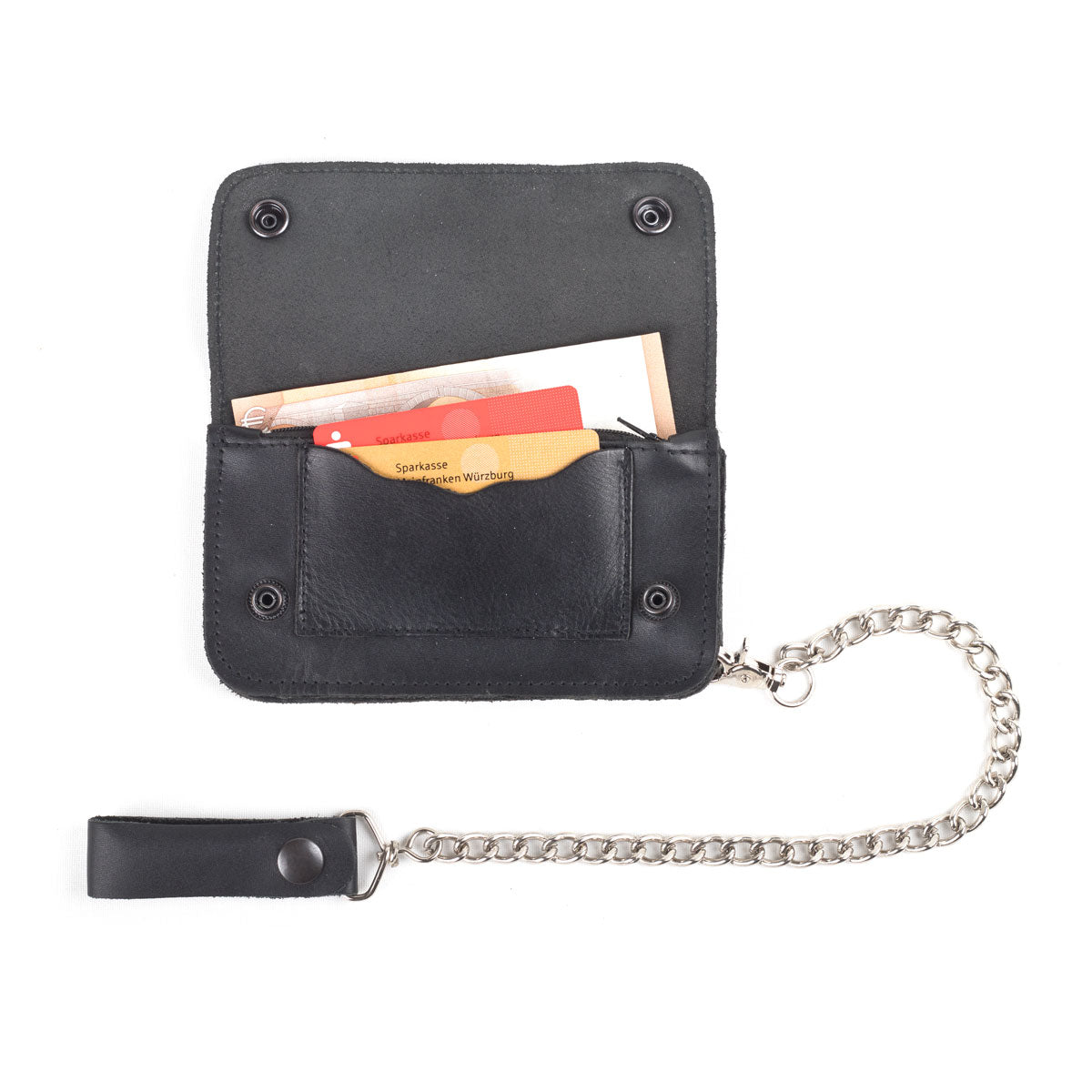 scippis portemonnee – wearwell wallet – leren bikerportemonnee met ketting – robuust & comfortabel