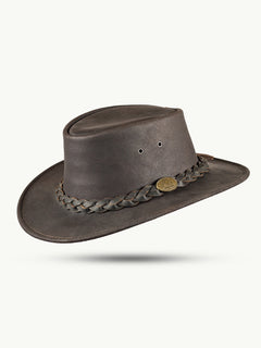 scippis hoed – bushman – klassieke leren westernhoed – uv-bestendig & weerbestendig voor outdoor