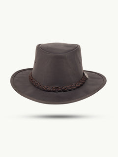 scippis hoed – talaroo – klassieke outback hoed van fijn gestructureerd leer – opvouwbaar & comfortabel