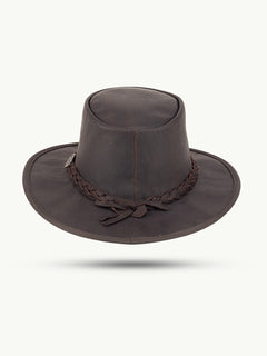 scippis hoed – talaroo – klassieke outback hoed van fijn gestructureerd leer – opvouwbaar & comfortabel