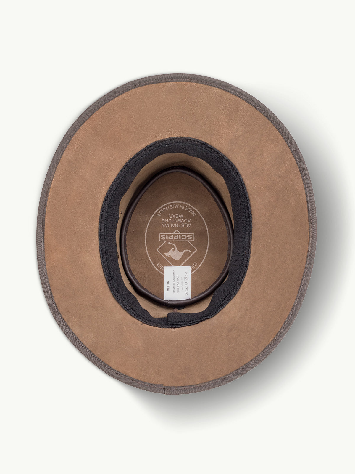 scippis hoed – kangaroo sundowner – lichte kangoeroelederen hoed – waterafstotend & ademend voor outdoor gebruik