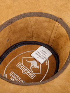 scippis hoed – outback – patchwork hoed van aga pad leer – lichtgewicht & robuust voor outdoor avonturen