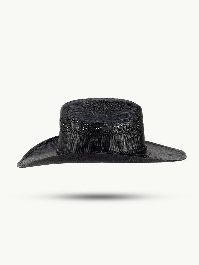 gunlock hoed – zwarte westernhoed voor avonturiers