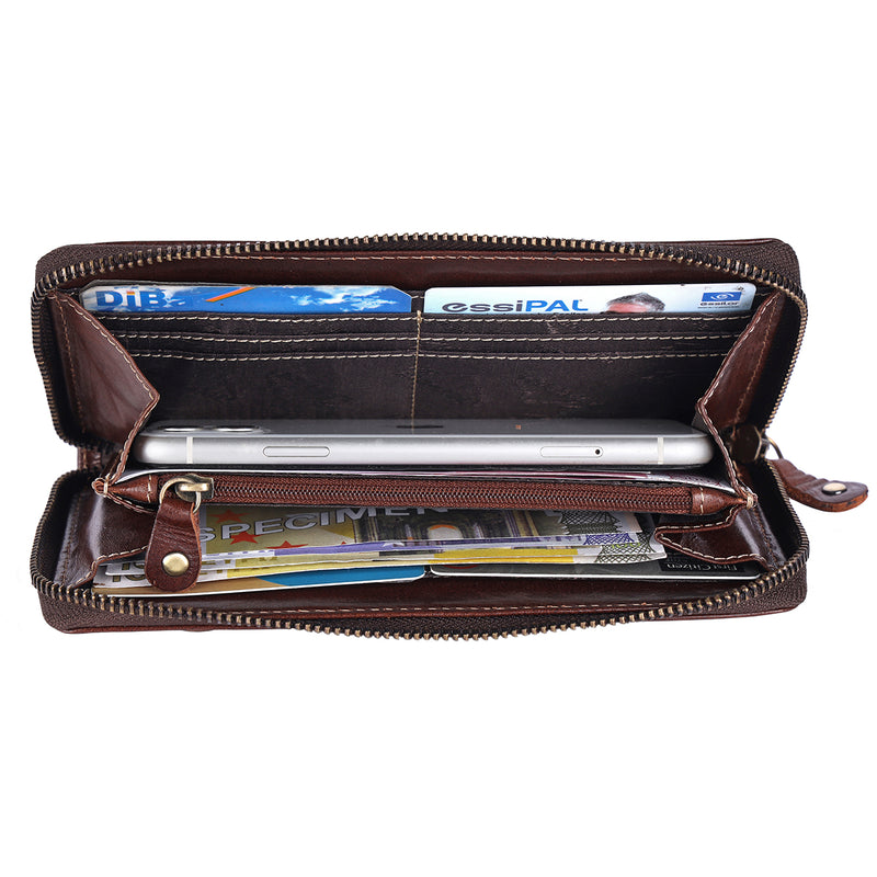 scippis wallet gspusi – compacte portemonnee van leer met vintage look