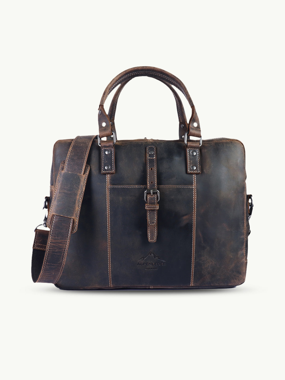 scippis messenger bag ludwig – klassieke leren schoudertas met brede klep