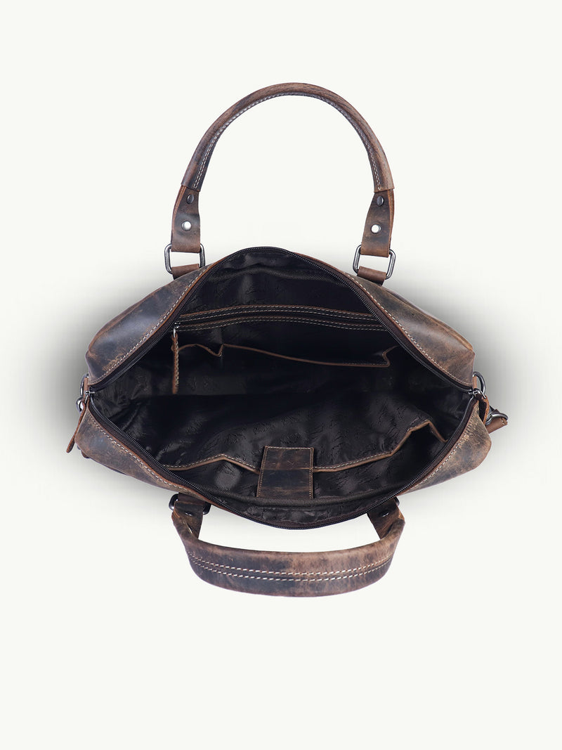 scippis messenger bag ludwig – klassieke leren schoudertas met brede klep