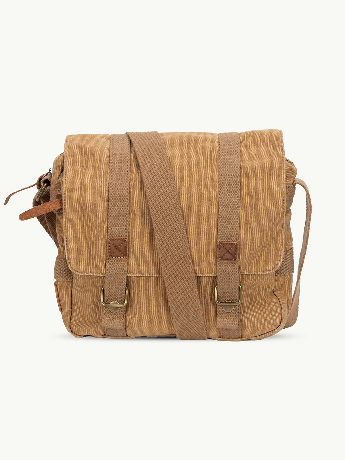 scippis metro bag – stevige canvas schoudertas met leren accenten