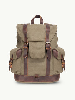 scippis wanderlust rugzak – outdoor rugzak van canvas en leer