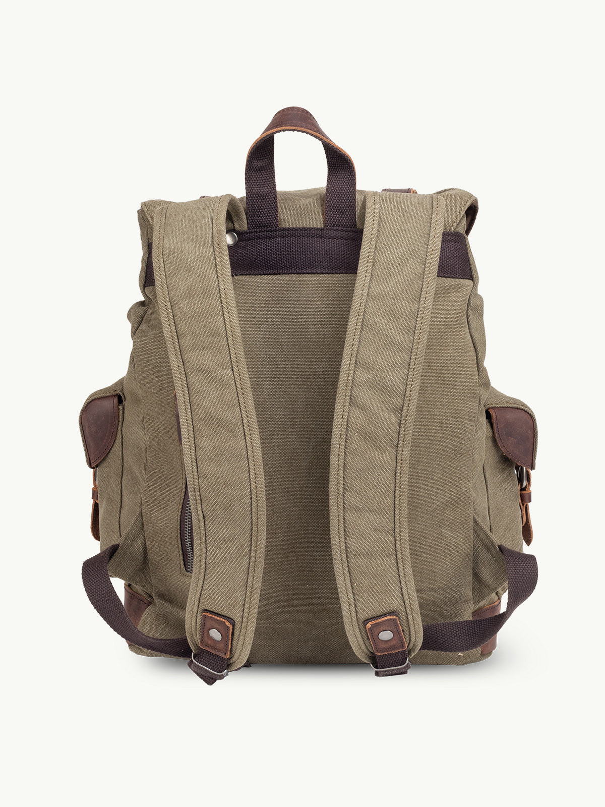 scippis wanderlust rugzak – outdoor rugzak van canvas en leer