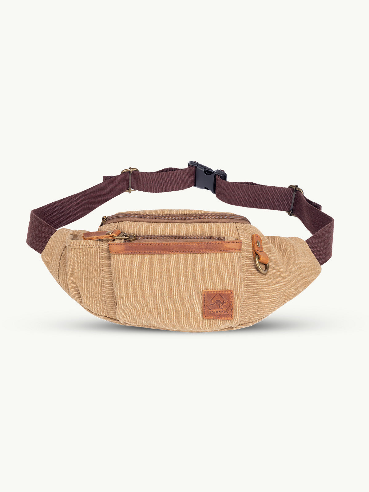 scippis down under belt bag – heuptas van buffelleer voor reizen & festivals