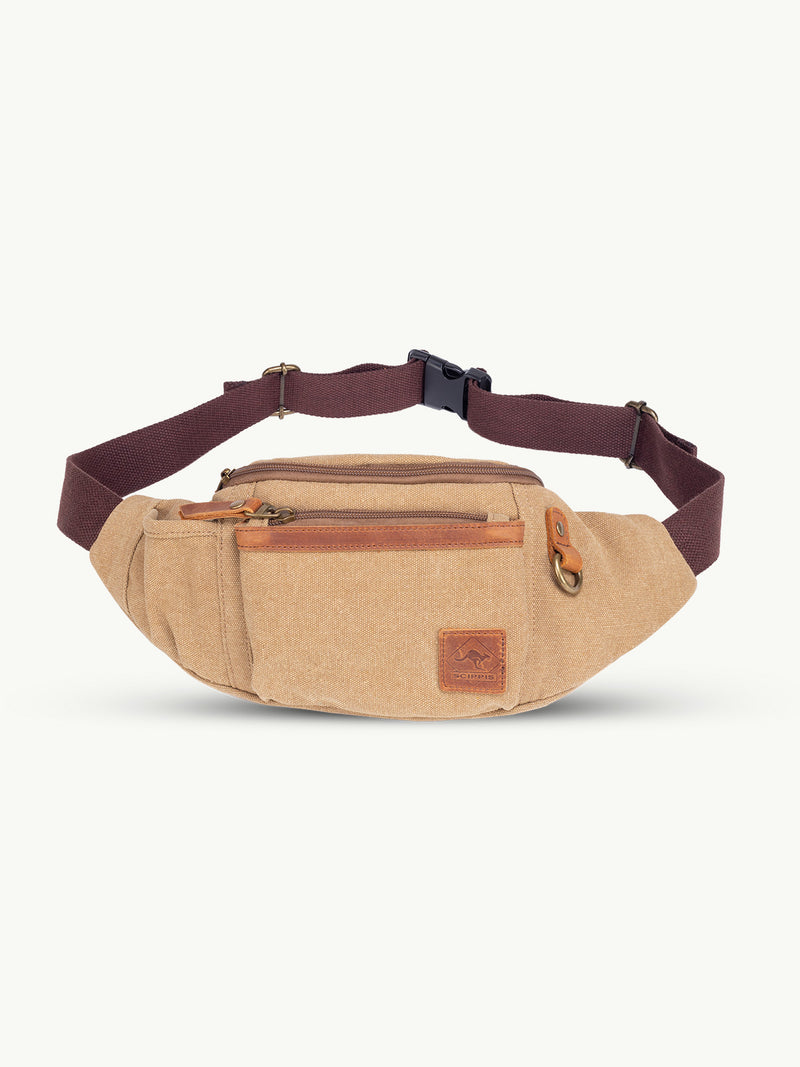 scippis down under belt bag – heuptas van buffelleer voor reizen & festivals