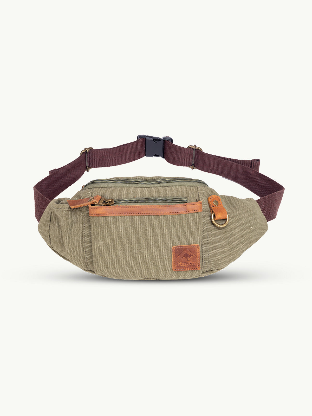 scippis down under belt bag – heuptas van buffelleer voor reizen & festivals
