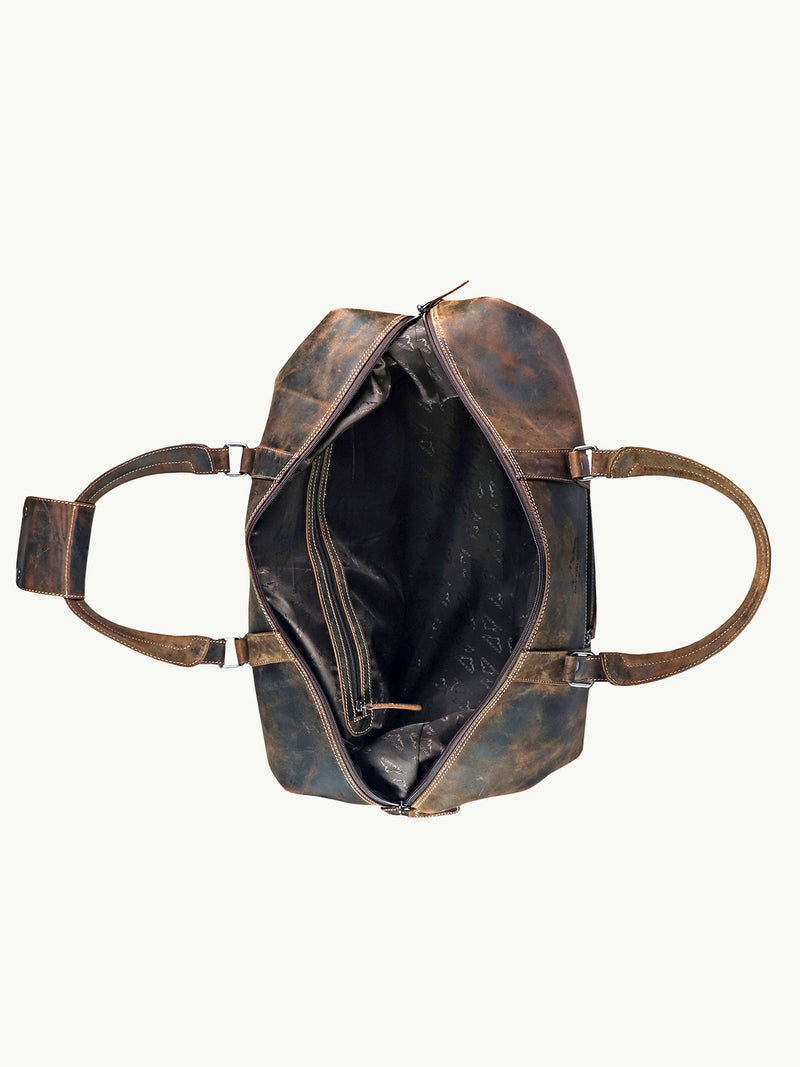 scippis duffel bag alabama – grote weekendtas van canvas en leer