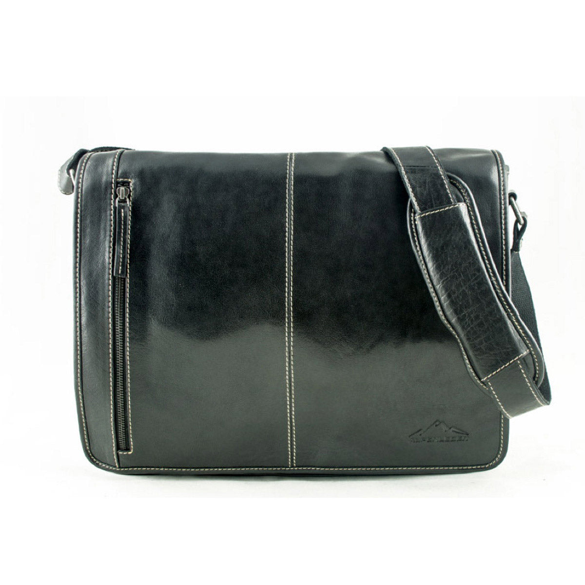 scippis messenger bag atlanta – stijlvolle schoudertas van canvas met leer