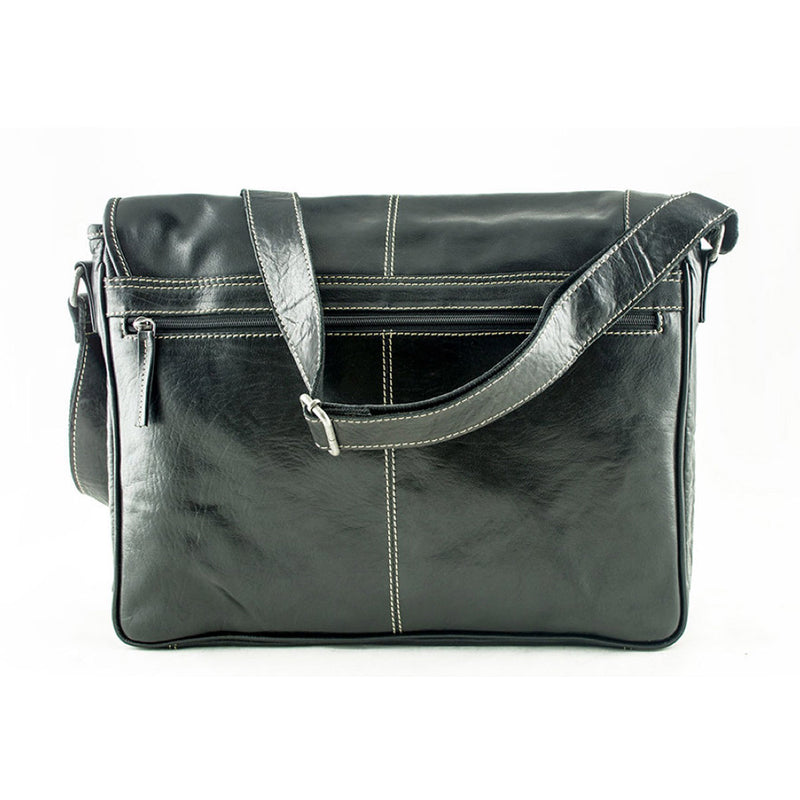 scippis messenger bag atlanta – stijlvolle schoudertas van canvas met leer