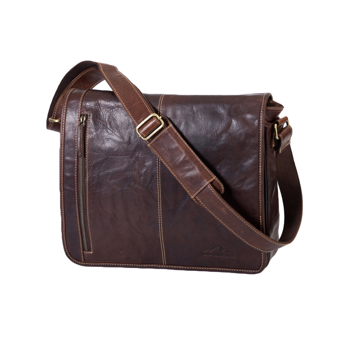 scippis messenger bag atlanta – stijlvolle schoudertas van canvas met leer